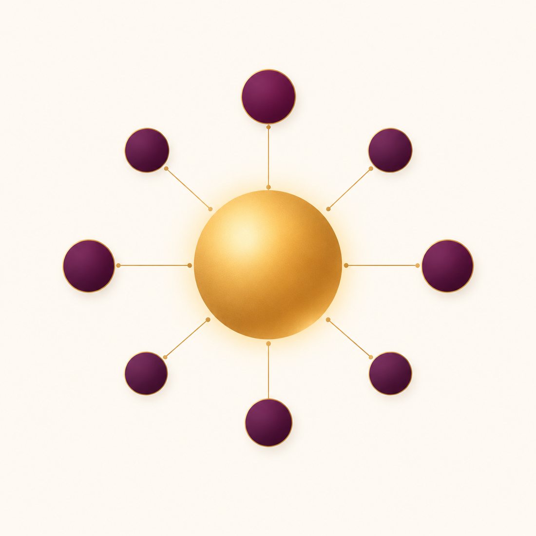 Ownership structure visualised as connected nodes